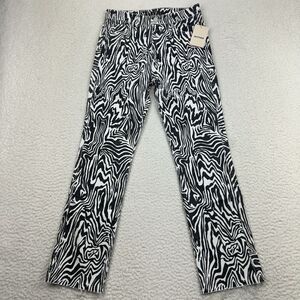 MOTHER Black & White Zebra Print Ankle Jeans